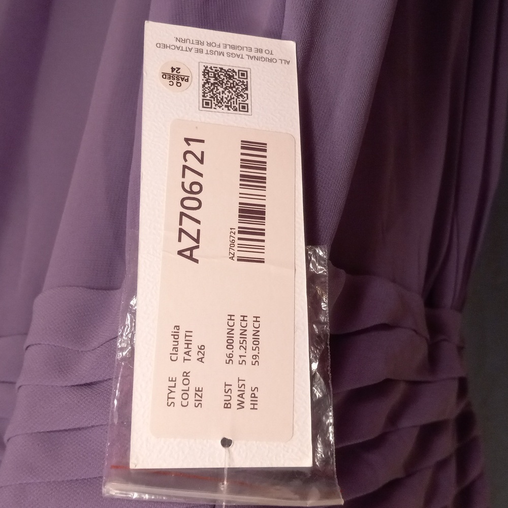Azazie A26 Purple Evening Gown NEW - Picture 6 of 13